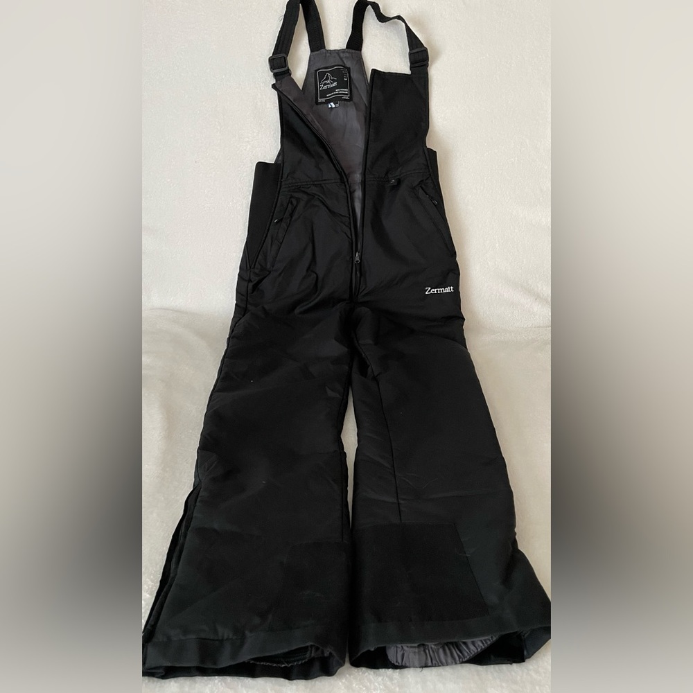 Zermatt Men's Black Insulated Snow Bib, size S